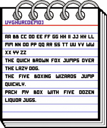 Uyghur[Demo] Regular animated font preview